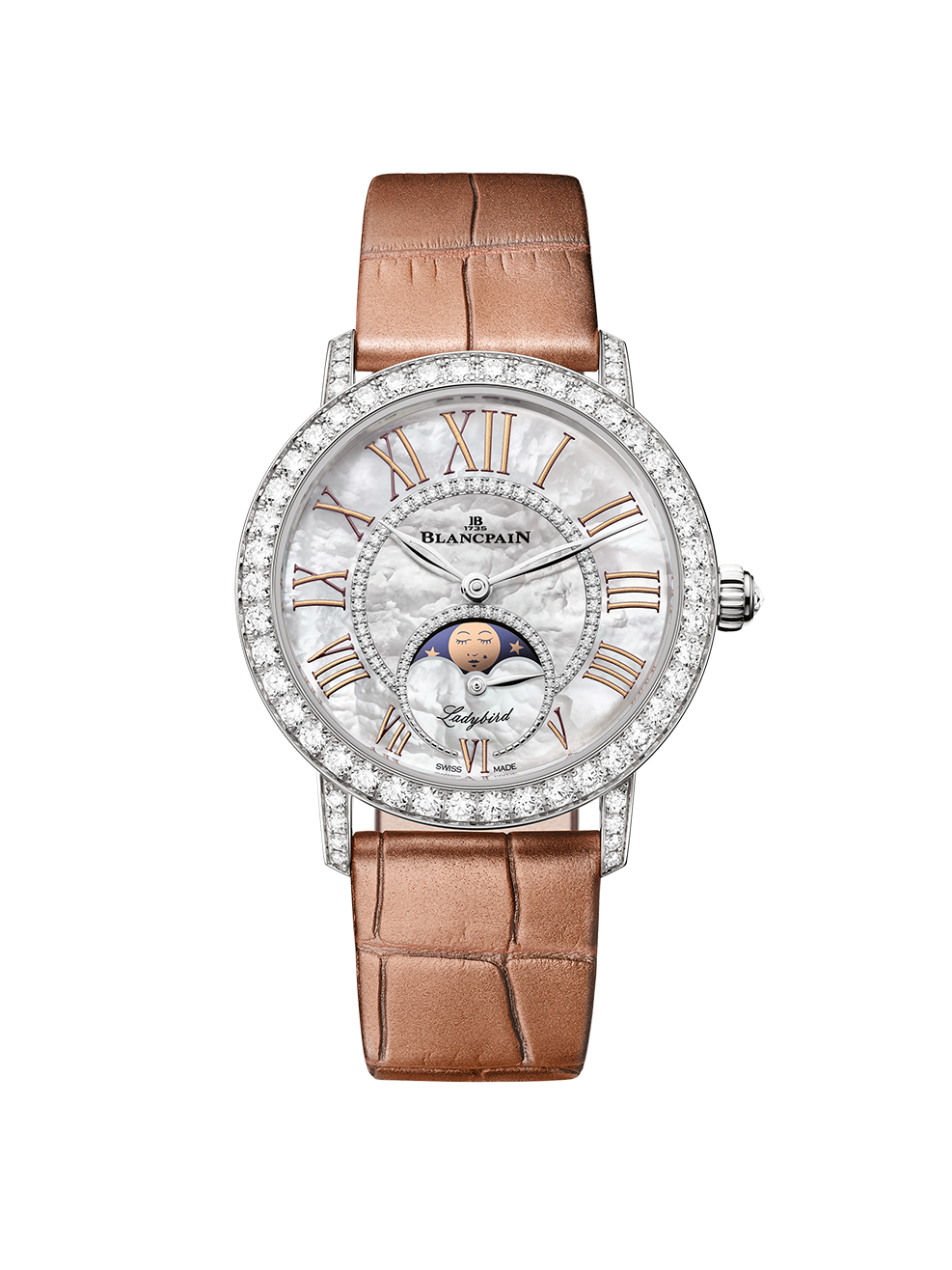 Blancpain Ladybird Colors Phases de Lune Nude Moka White Gold - 3662E-1954-55A