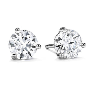 Hearts On Fire 3Prg Stud Earrings D=Blank - 3SIE00338W