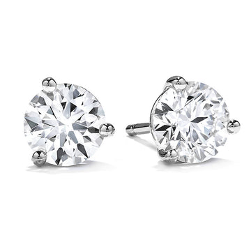 Hearts On Fire 3Prg Stud Earrings D=Blank - 3SIE00338W