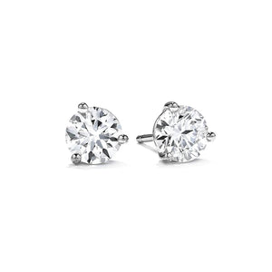 Three-Prong Stud Earrings