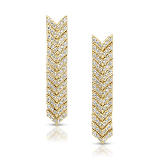 Pave Diamond Zipper Drop Earrings thumbnail