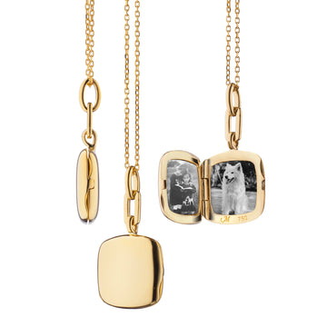 SLIM "VIV" GOLD LOCKET NECKLACE