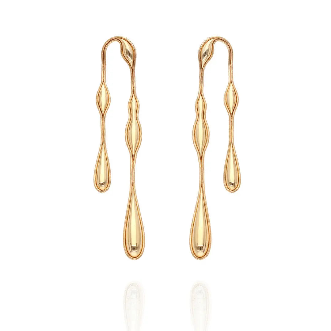 Fluid Gold Doubled Earrings