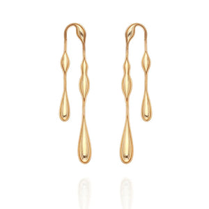 Fluid Gold Doubled Earrings