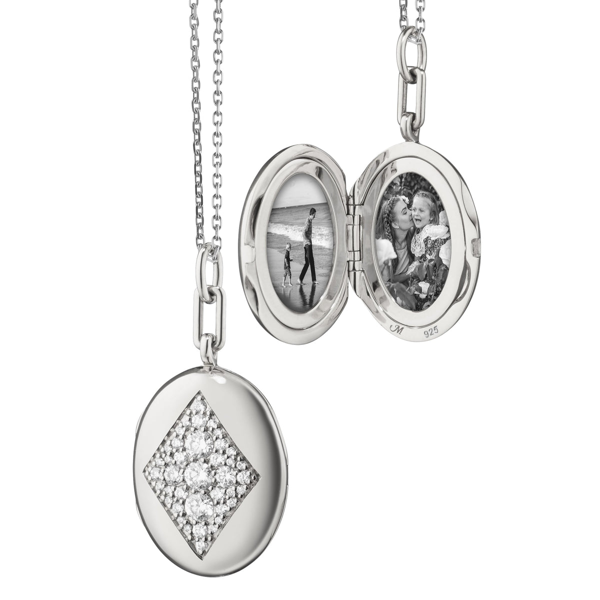 ÄúCHARLOTTE‚Äù STERLING SILVER LOCKET NECKLACE