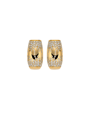 Earrings with diamond pavé