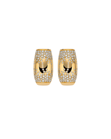 Earrings with diamond pavé