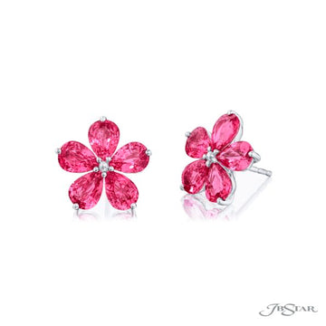 JB Star Platinum Sapphire, Pink Sapphire Earrings - 4735-004
