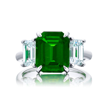 JB Star Platinum Emerald and Diamond Ring - 4783/123
