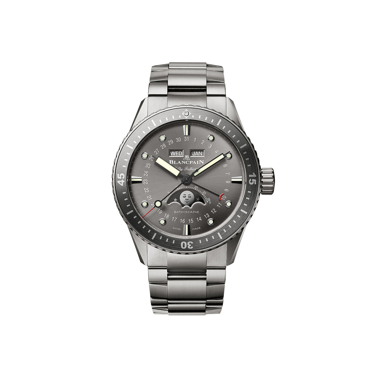 Blancpain Bathyscaphe Quanti√®me Complet Phases de Lune - 5054-1210-98S