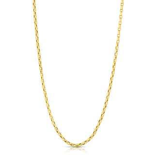 18k Yellow Designer Gold Fine Gauge Oval Link Necklace thumbnail