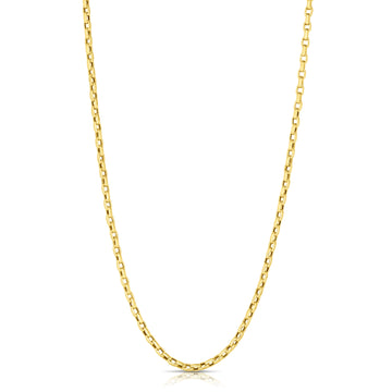 18k Yellow Designer Gold Fine Gauge Oval Link Necklace