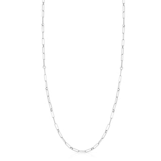 18K Designer Gold Paperclip & Round Link 17 Inch Chain thumbnail