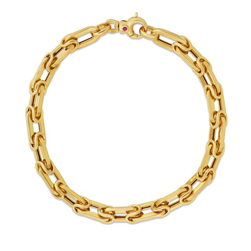 18k Yellow Designer Gold Chain Bracelet