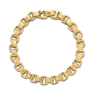 18k Yellow Designer Gold Chain Bracelet