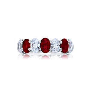 JB Star Platinum Ruby and Diamond Ring - 5372/028