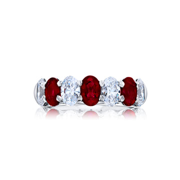 JB Star Platinum Ruby and Diamond Ring - 5372/028