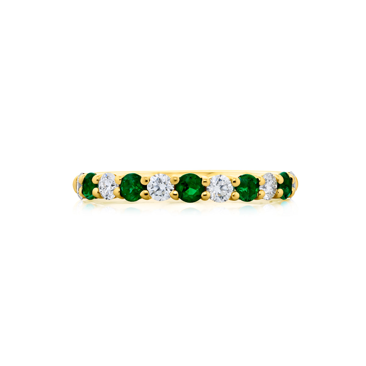JB Star 18K Yellow Gold Emerald and Diamond Ring - 5537/022