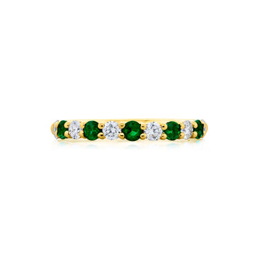 JB Star 18K Yellow Gold Emerald and Diamond Ring - 5537/022