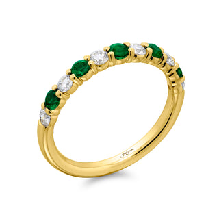 JB Star 18K Yellow Gold Emerald and Diamond Ring - 5537/022 thumbnail