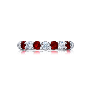 JB Star Platinum Ruby and Diamond Ring - 5551/057