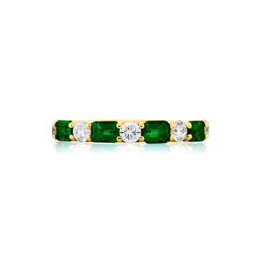 JB Star 18K Yellow Gold Emerald and Diamond Ring - 5571/046