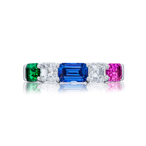 JB Star Platinum Green Sapphire and Diamond Ring - 5621/012