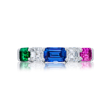 JB Star Platinum Green Sapphire and Diamond Ring - 5621/012