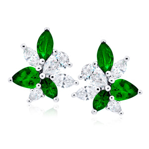 JB Star Platinum Emerald and Diamond Ring - 5744/003