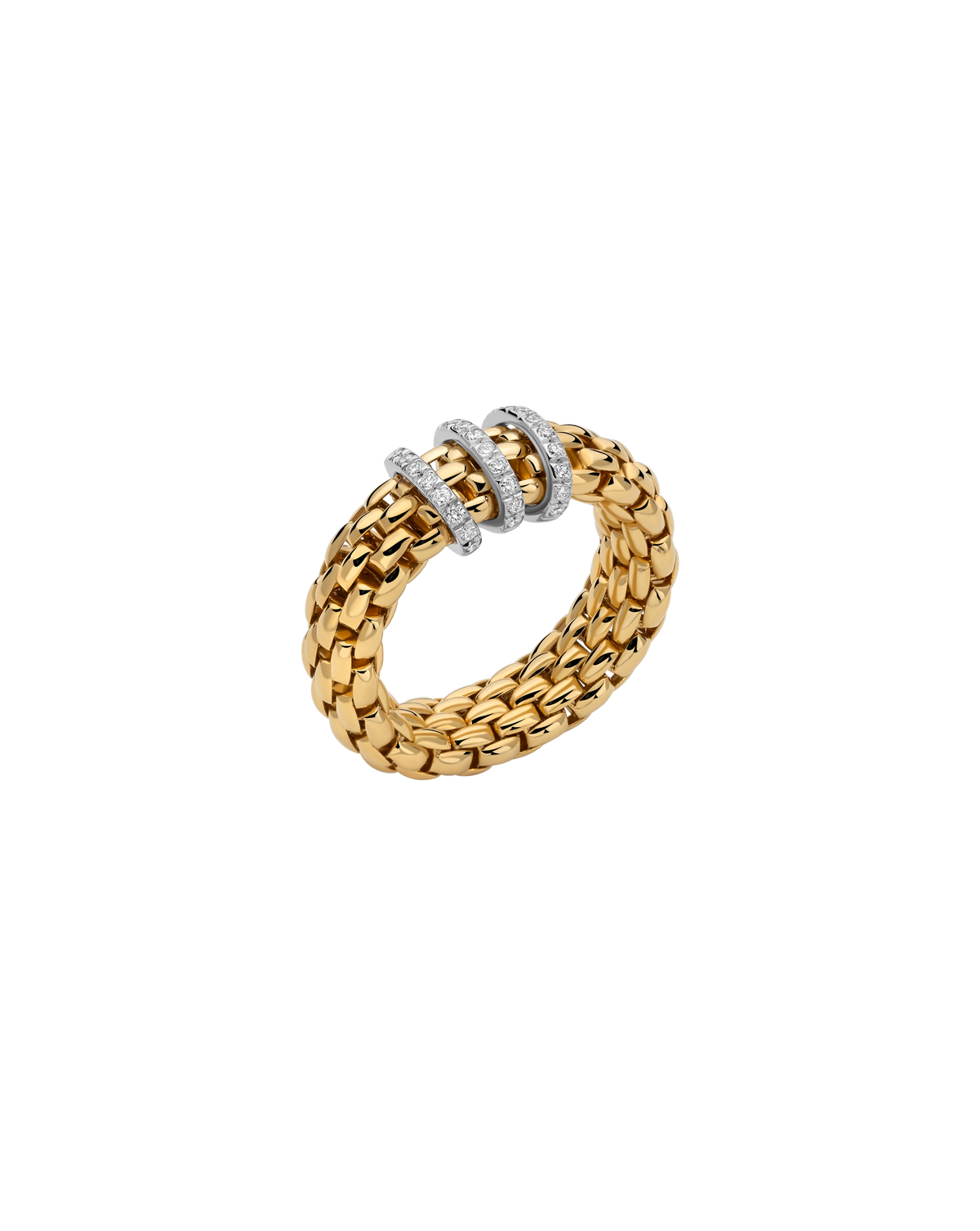 Flex'it ring with diamond pavé