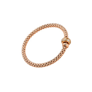 Flex'it Bracelet with White And Brown Diamonds