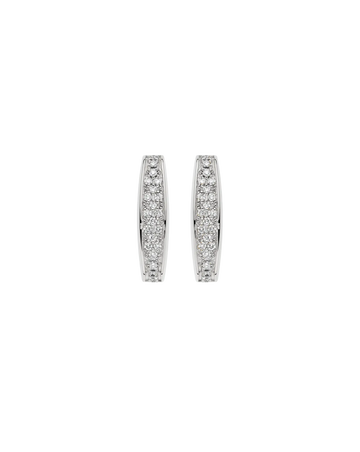 Earrings with diamond pavé