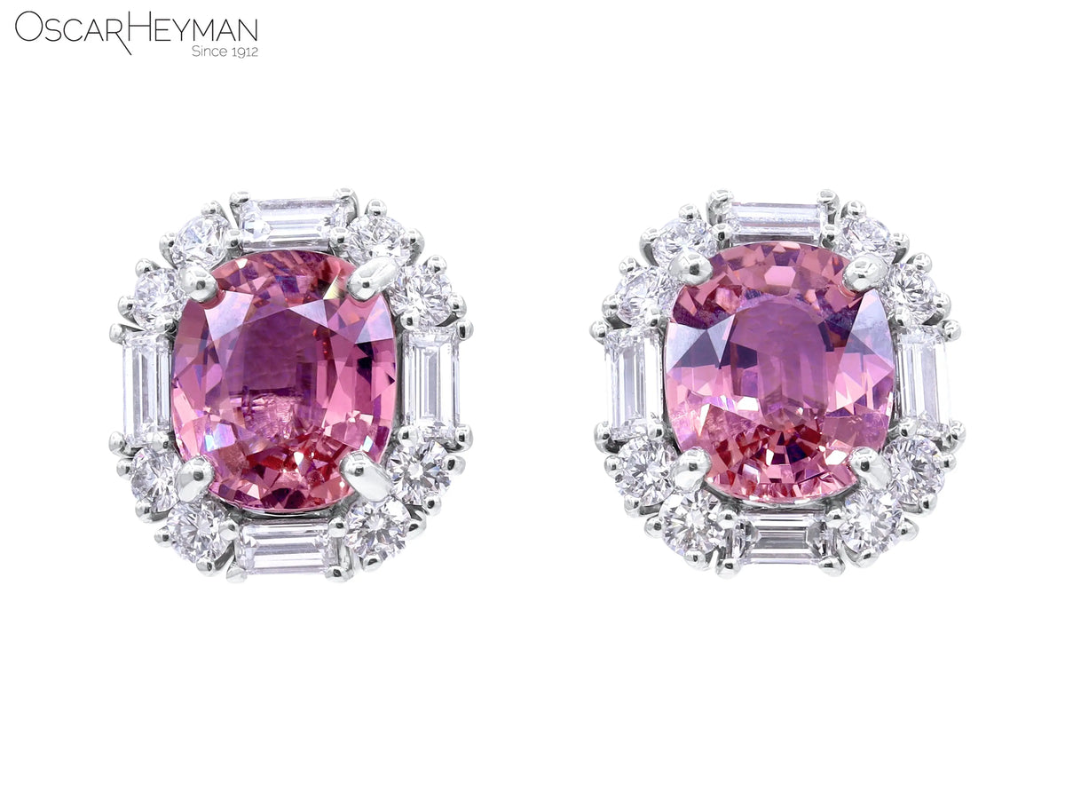 Platinum Pink Sapphire Sapphire Diamond Ring