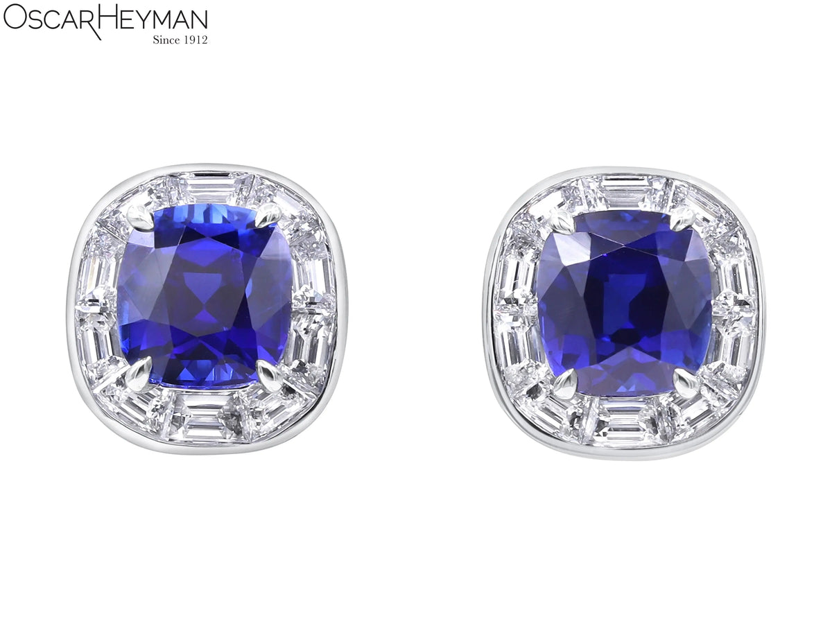 Platinum Sapphire Diamond Ring
