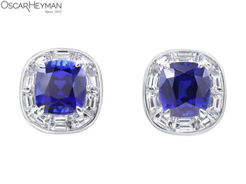 Platinum Sapphire Diamond Ring