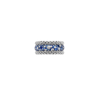 Ring with Diamonds & Blue Sapphires thumbnail