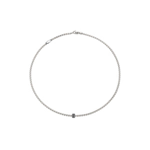 Gold Necklace with Black Diamonds