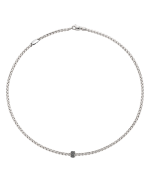 Gold necklace with black diamonds