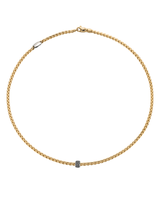 Gold necklace with black diamonds thumbnail
