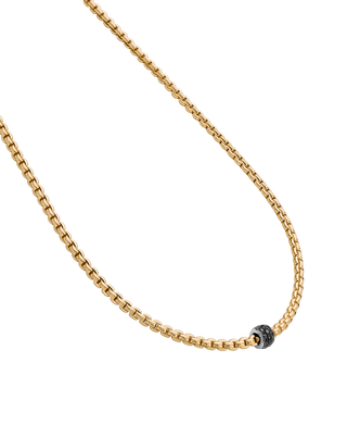 Gold necklace with black diamonds thumbnail
