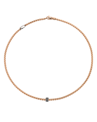 Gold necklace with black diamonds thumbnail