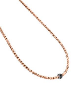 Gold necklace with black diamonds thumbnail