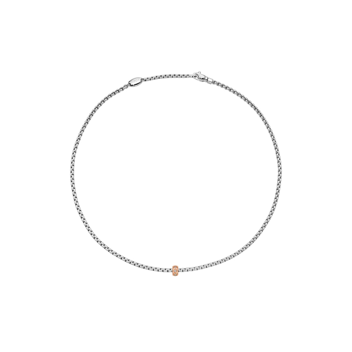 Necklace with Rhombus-set Diamonds