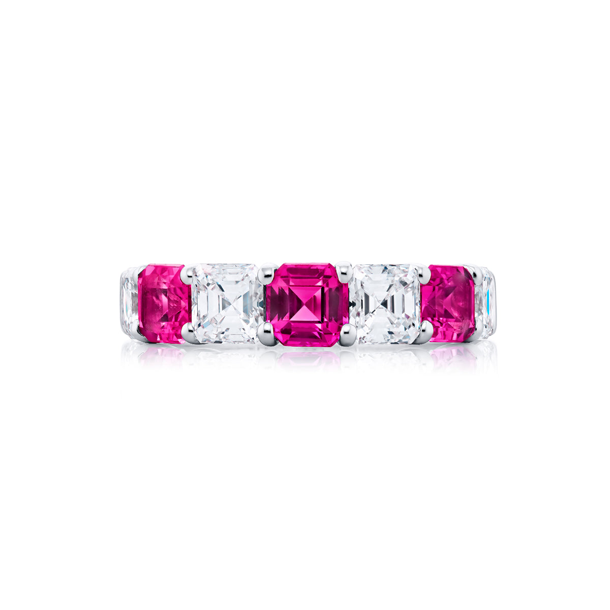 JB Star Platinum Pink Sapphire and Diamond Ring - 7357/004