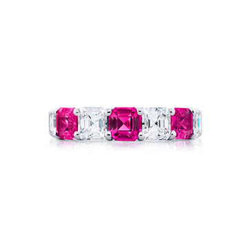 JB Star Platinum Pink Sapphire and Diamond Ring - 7357/004