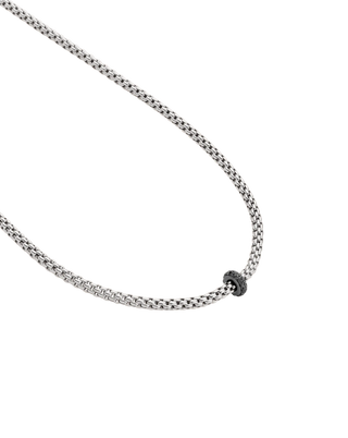 Gold necklace with black diamonds thumbnail