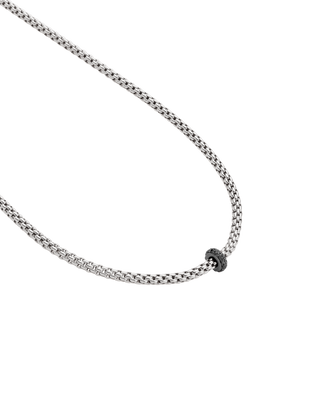Gold necklace with black diamonds thumbnail