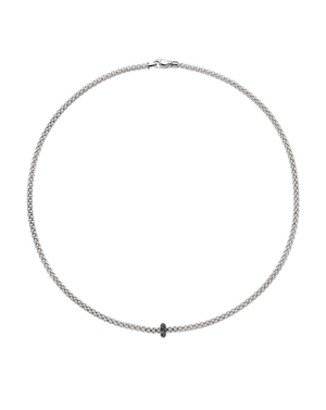 Gold necklace with black diamonds