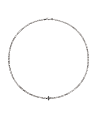 Gold necklace with black diamonds thumbnail