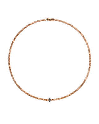 Gold necklace with black diamonds thumbnail
